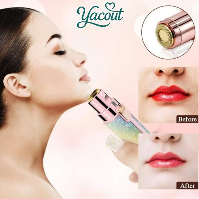 Mini rasoir facial féminin – tête circulaire hypoallergénique