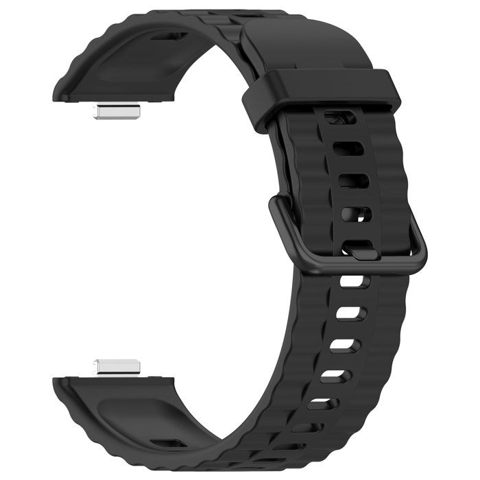 Bracelet de remplacement en silicone Noir pour Huawei Watch Fit 4 Pro