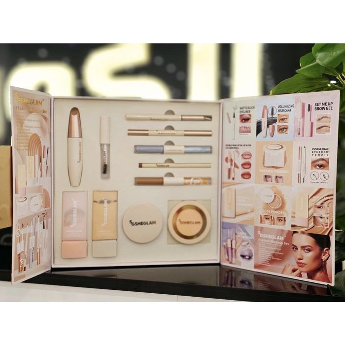 Coffret maquillage SHEGLAM – Kit complet 11 pièces pour un maquillage du visage, des yeux et des lèvres