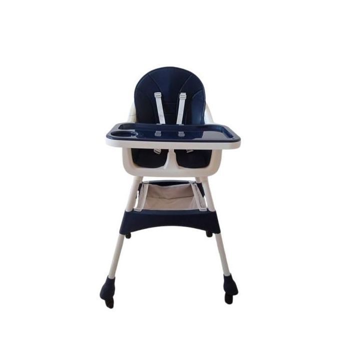Chaise Haute Bébé Evolutive pour la table -Chaise de repas- hauteur réglable confort sécurité et siege de table avec 4 roues- bleu