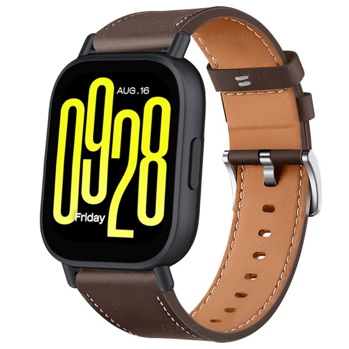Bracelet en cuir Marron Foncé pour Redmi Watch 5 Active
