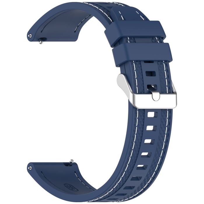 Bracelet en silicone à double couture pour Samsung Galaxy Watch 3 45mm - Dark Blue