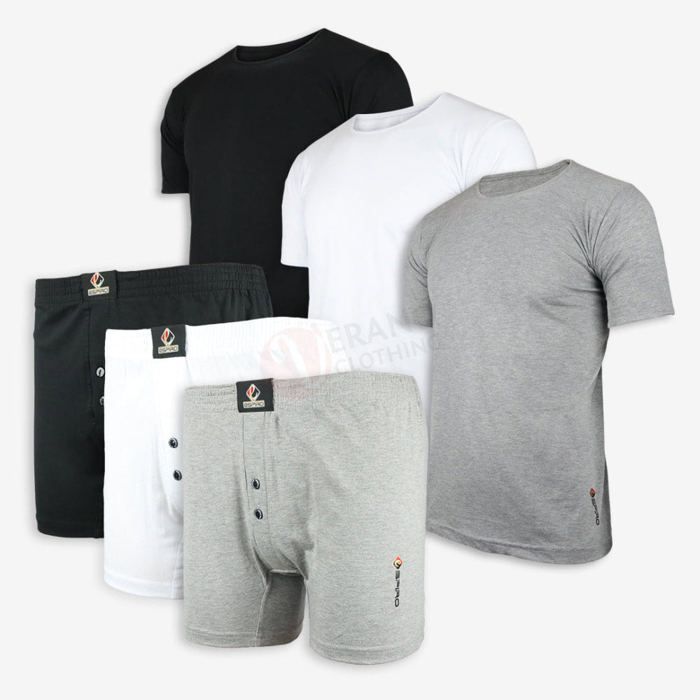 ESPIRO Lot 3x3 Tshirts-Débardeurs 100% Coton Multicolore