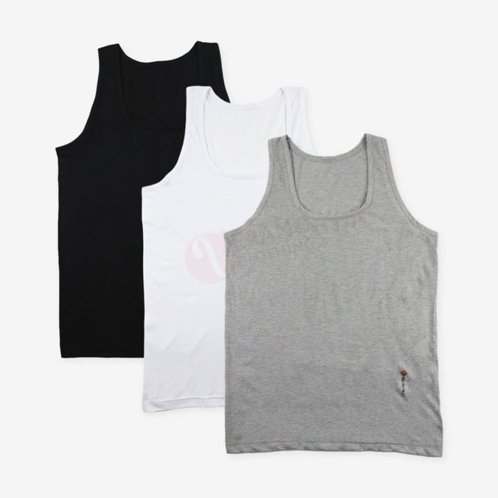 Débardeurs - ESPIRO - Lot de 3 - 100% Coton - Multicolore - Mixte - Regular