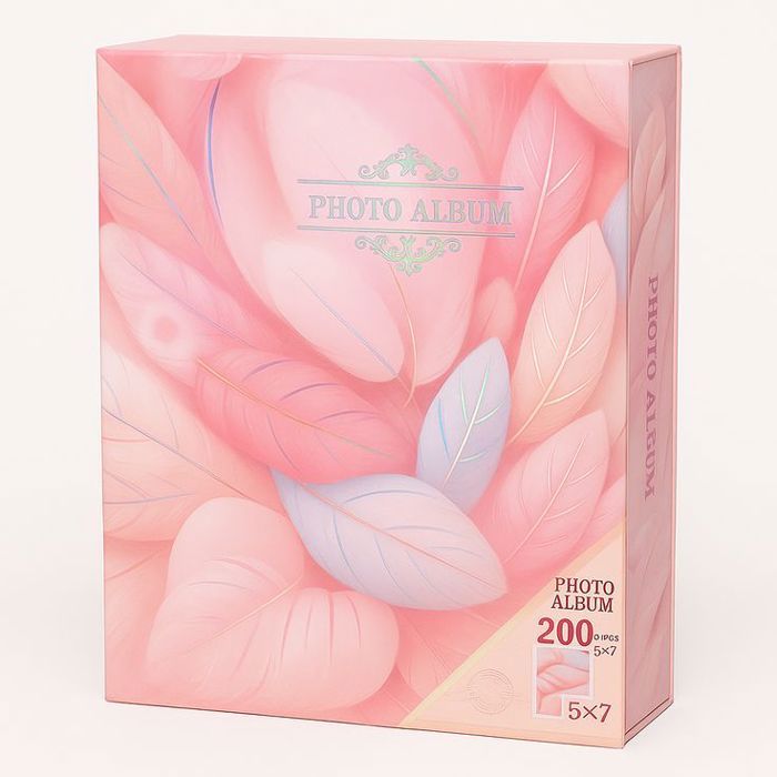 Album Photo - 200 Photos - 5x7 pouces - Plumes Colorees couleur aleatoire