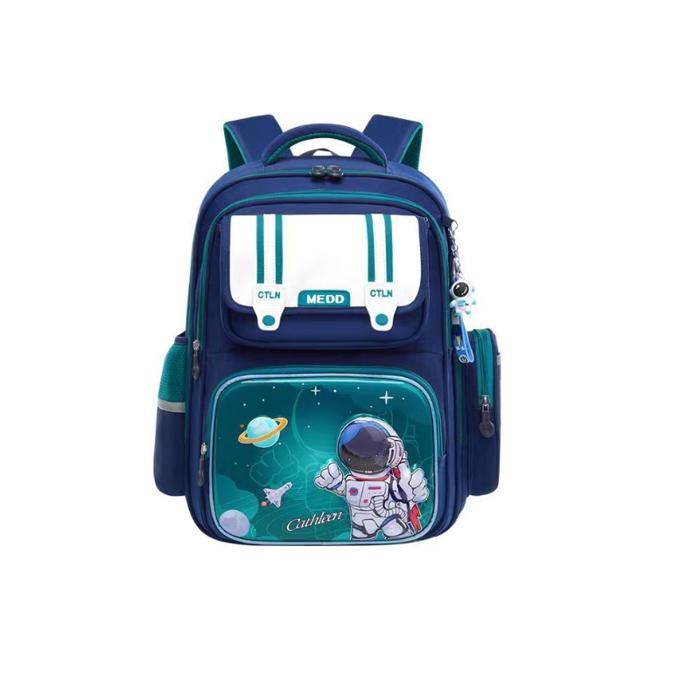 Sac à dos design moderne pour enfants, école bleu vert