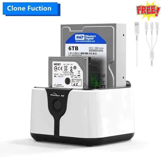 Station Docking Blueendless HD05 – Support Disques Durs 2.5" & 3.5" + Cable 3-in-1 Lightning / Micro / Type-C