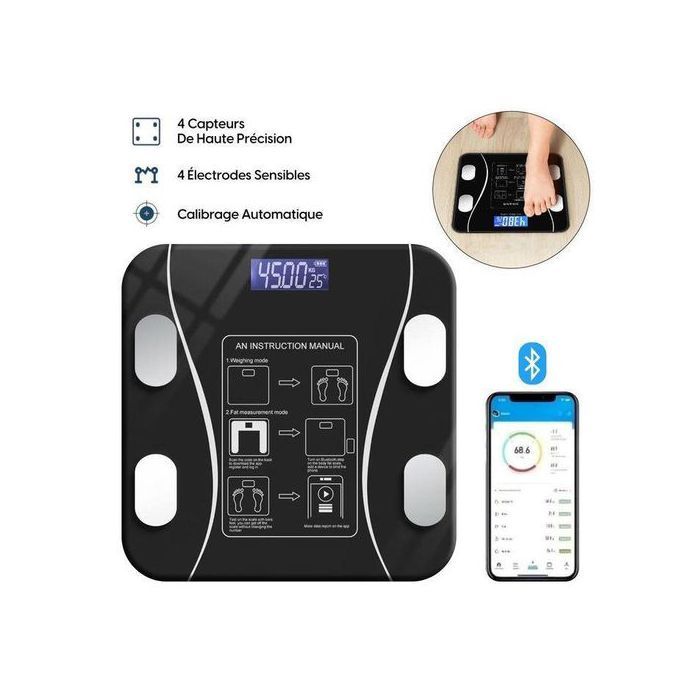 Balance Connectée - GENERIC - Modèle Intelligente - Suivi Poids - Analyse IMC - Bluetooth