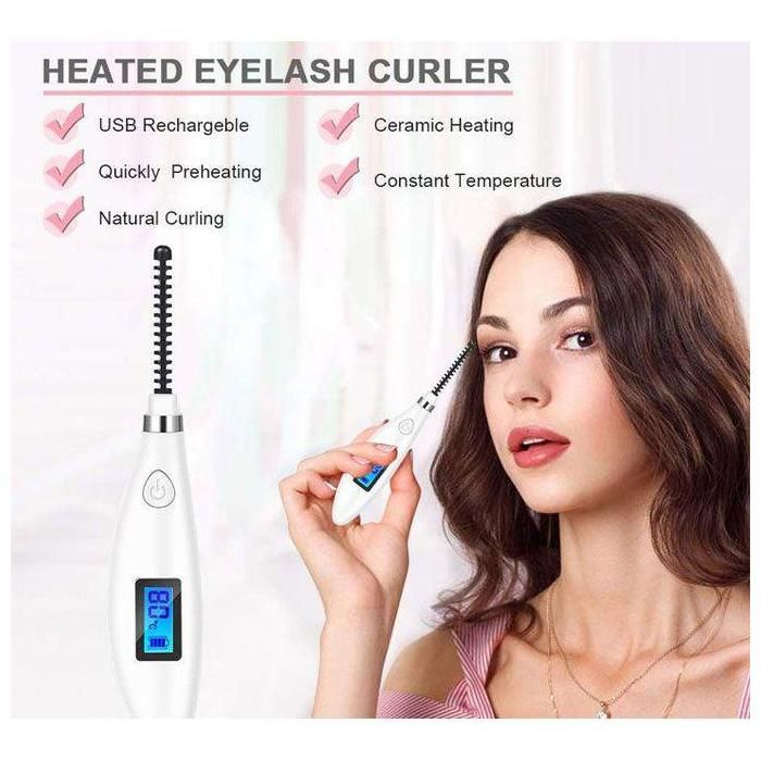 Recourbe-cils chauffant sans souffle électrique céramique avec peigne pour curling naturel durable