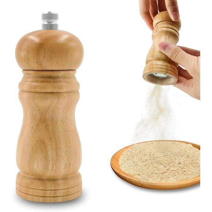 Moulin à Poivre et Épices Manuel en Bambou – Design Élégant – Couleur Naturelle