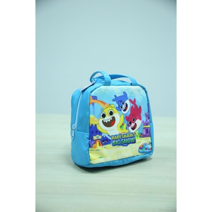 Sac goûter carré - GENERIC - Motif fille écolière - Couleur bleu - Synthétique - Pratique