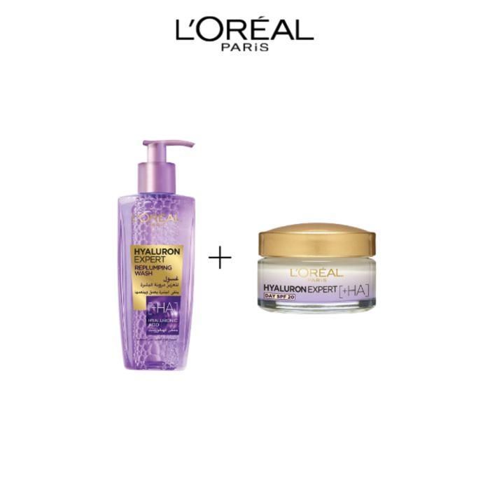 L'oreal LOT Gel Wash Hyaluron 200ml + Creme Jour 50ml