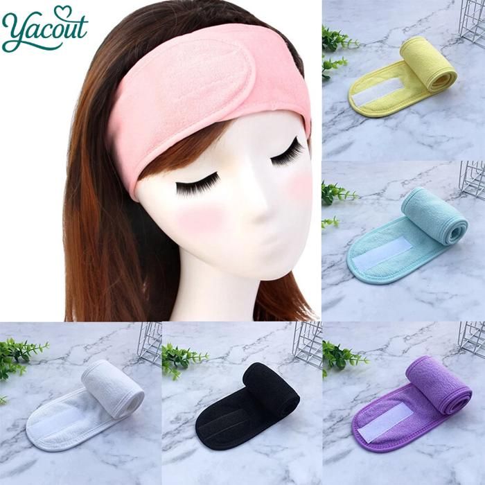 Bandeau visage microfibre absorbant protège cheveux multicoleur