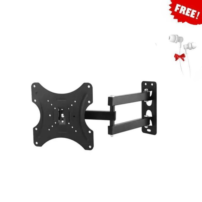 Support TV Mural - Non specifie - 17''-42'' - Inclinaison - Rotation - Acier renforce + ecouteur gratuit