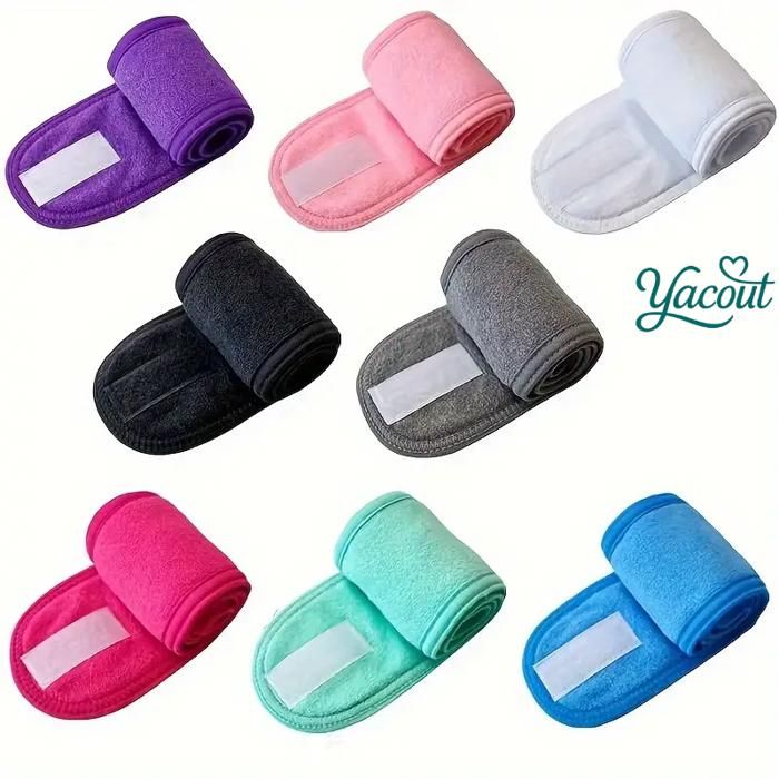 Bandeau skincare pour masque argile noire multicoleur