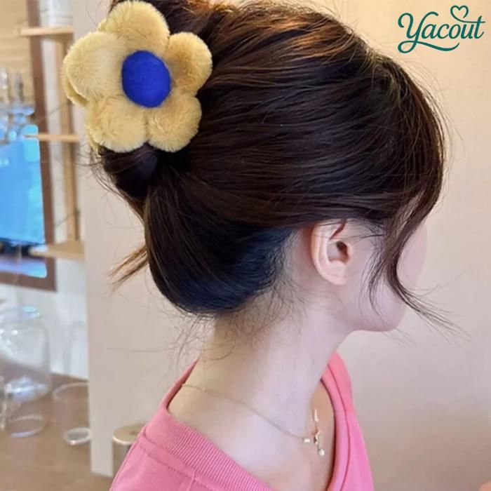 Accessoire coiffure femme fleur douce tendance élégante multicoleur