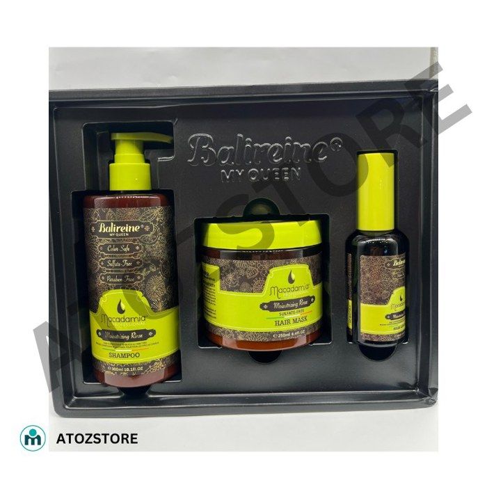 Pack Balireine Macadamia shampoing 300 ml + masque 250 ml + sérum 50 ml Sans sulfate