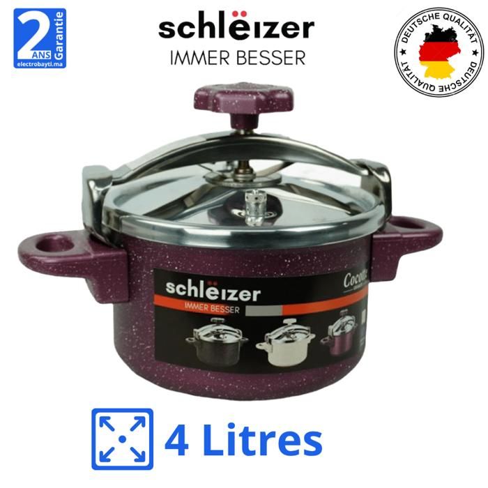 Schleizer - Cocotte Minute - Autocuiseur - Revetement Granit - 4 Litres