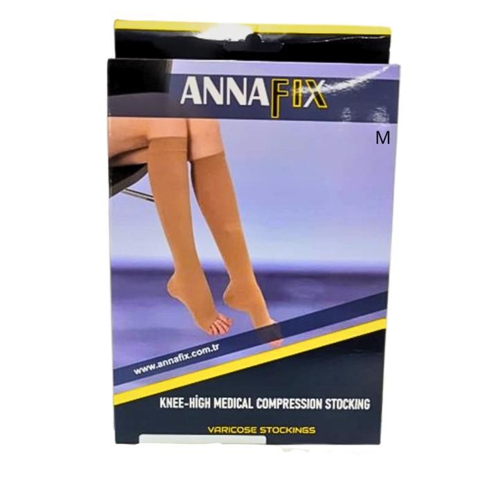 Bas de contention - ANNAFIX - Classe 2 - Taille M - Ouverture à l'extrémité