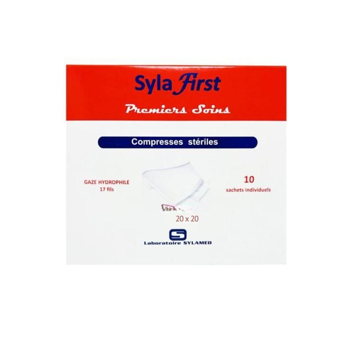 Sylafirst - Compresses Stériles - 20x20 - 10 Pièces/Boîte