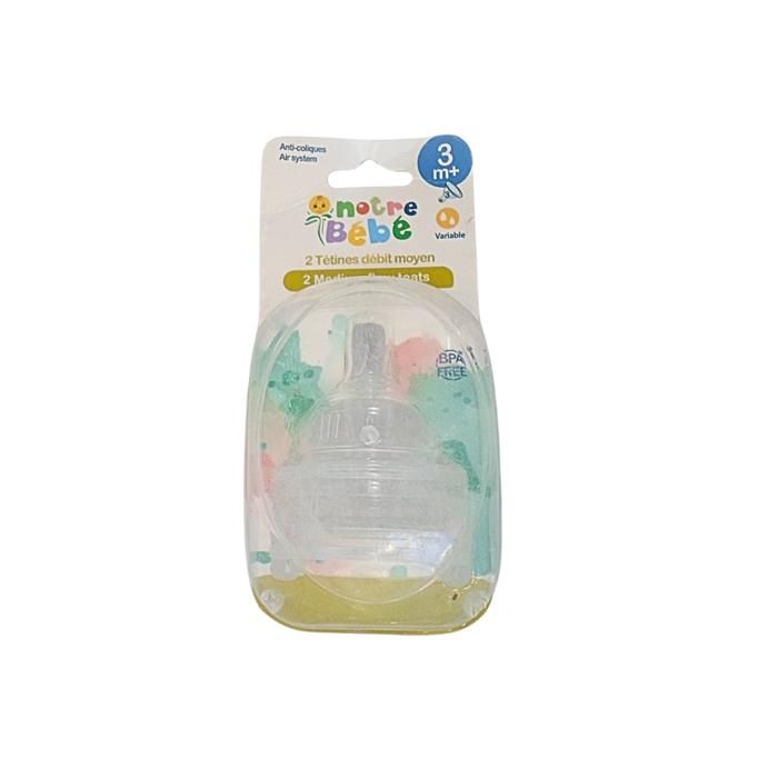 Notre Bebe 2 Tetines debit +0m Variable