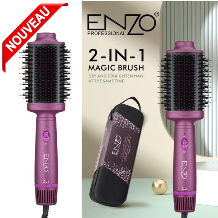 Sèche-cheveux brosse cheveux lisseur peigne professionnel 1500W volumateur électrique EN-4110