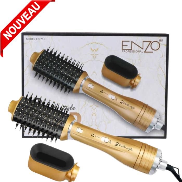 Seche cheveux Brosse et Volumateur  à air chaud lisseur 2 in1 outils de coiffure en céramique – EN-751
