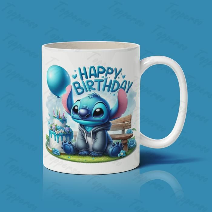 Mug - GENERIC - Stitch Joyeux - Céramique - 300 ml - Compatible lave-vaisselle