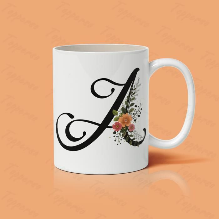 Mug - GENERIC - Lettre A - 300 ml - Céramique - Compatible lave-vaisselle