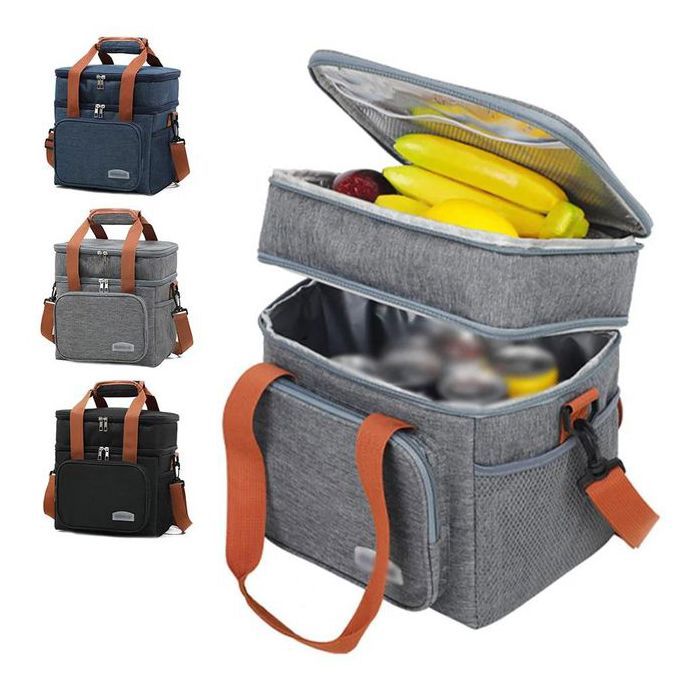 Sac à Déjeuner Portable Double Couche – Grand Sac Isotherme Multicolore