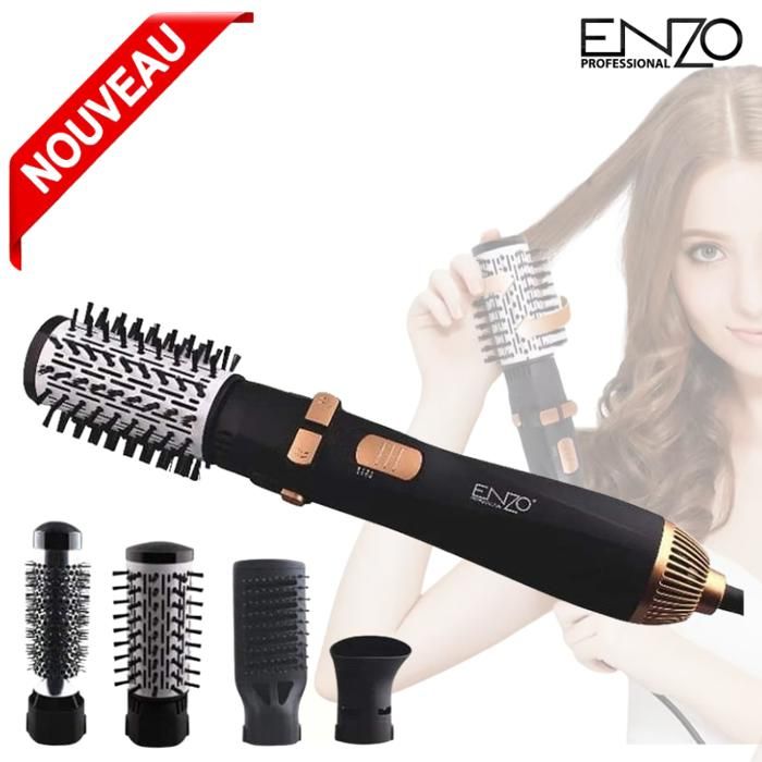 Brosse à air chaud et sèche-cheveux professionnel 4 en 1 Volumisante Rotative à Air de  Beauté à Domicile. EN-746