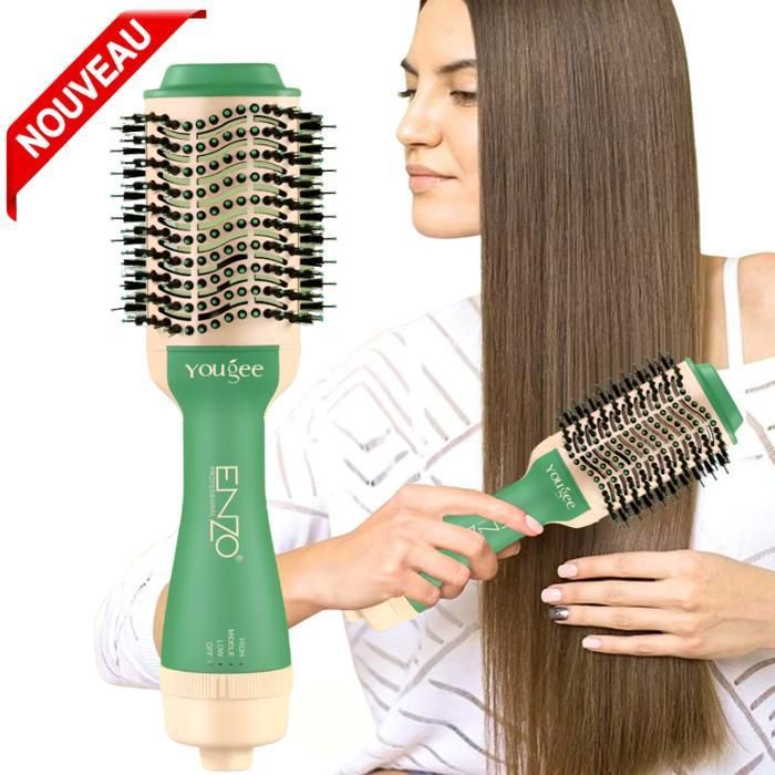 Brosse soufflante Sèche-Cheveux Lissante 3 en 1 Volumisante Rotative à Air Chaud Professionnel EN-6212