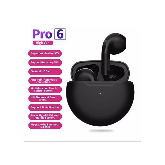 écouteurs Bluetooth Pro 6 pour tout les téléphone portable