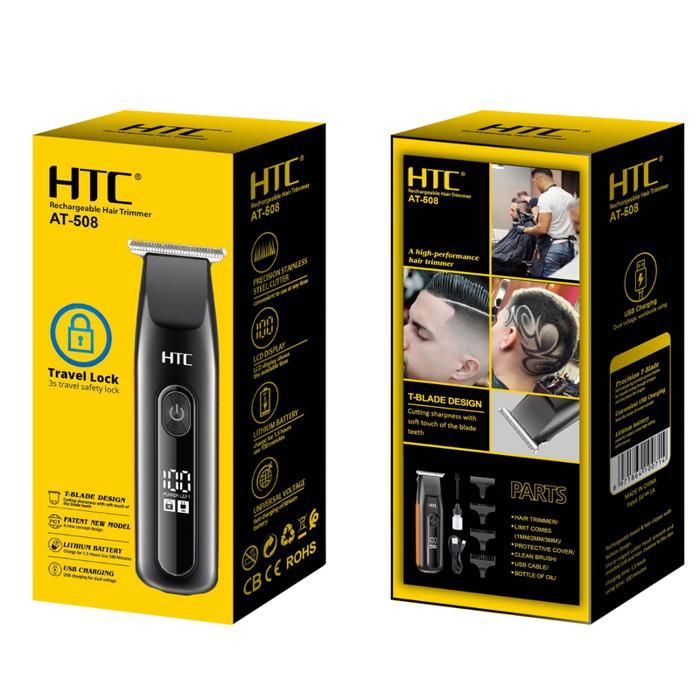 Tondeuse à cheveux HTC AT-508 avec écran LCD digital, utilisation domestique