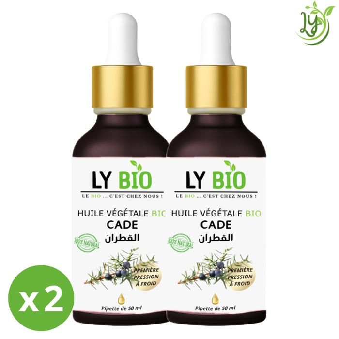 Huile Cade - LYBIO - 50ml - Lot de 2 - Tous types de cheveux - Parfum boisé