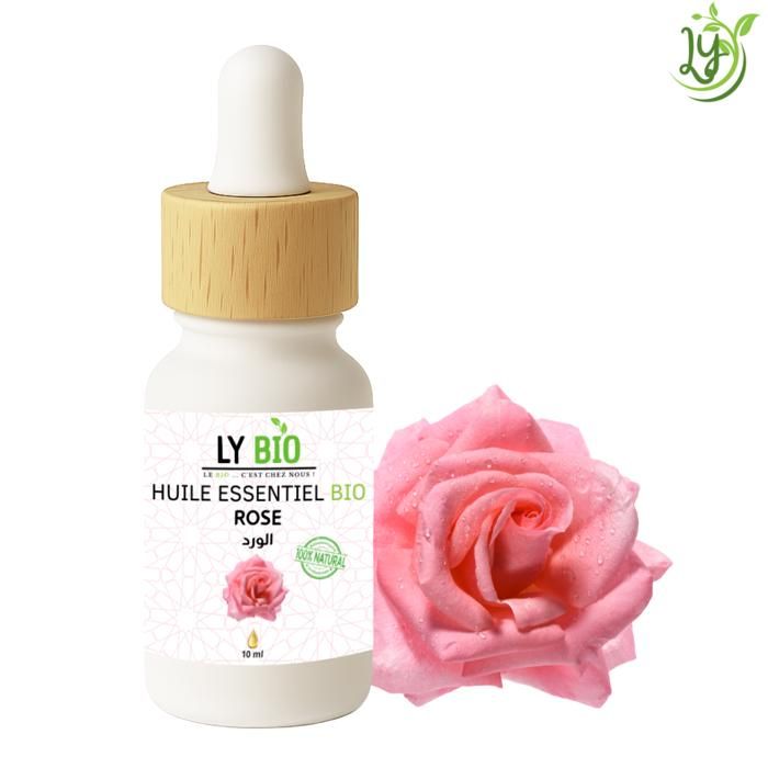 Huile essentielle - LYBIO - Rose - 10ml - Anti-âge - Apaisante - Régénératrice