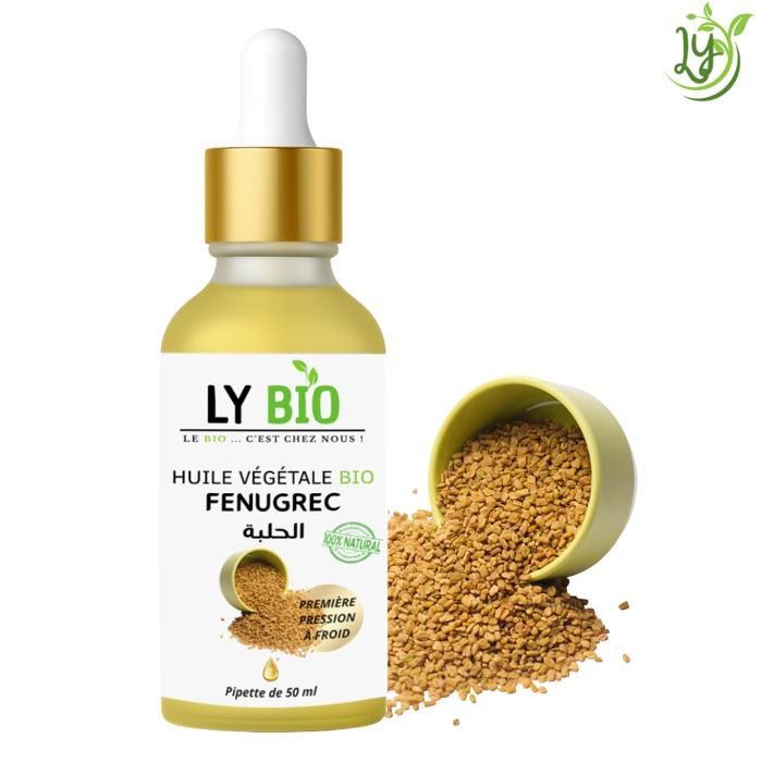 Huile de Fenugrec - LYBIO - 50ML - Nourrissante - Pour tous types de cheveux - Pipette