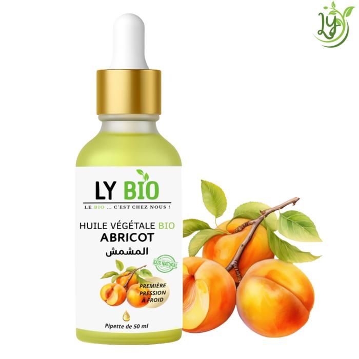 Huile - LYBIO - Abricot - 50ml - Pipette - Hydratant pour tous types de cheveux