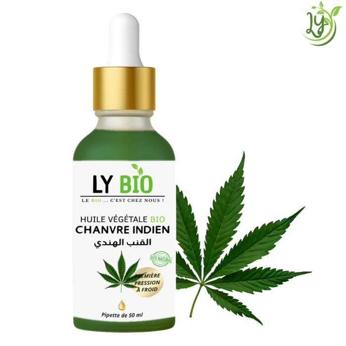 Huile de Chanvre - LYBIO - 50ml - Pipette - Hydratant - Tous types de cheveux - Mixte