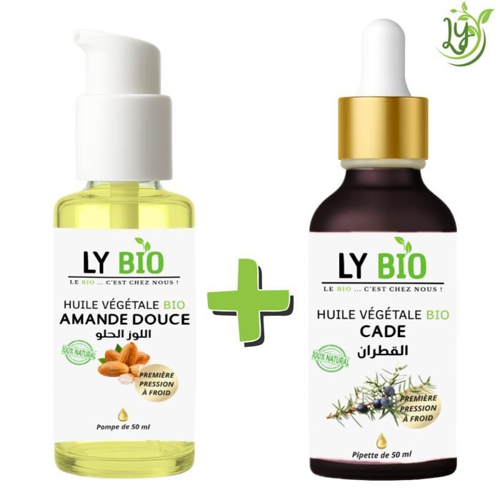 Huile - LYBIO - Pack Huile Amande Douce 50ml + Cade 50ml - Hydratant - Mixte - Bébé