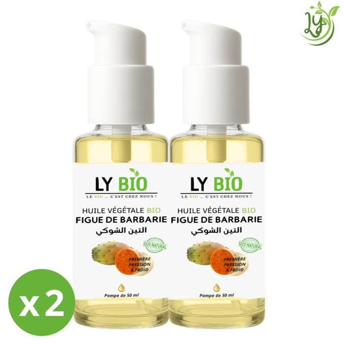 Huile - LYBIO - Figue de Barbarie - 50ml - Lot de 2 - Nourrissant pour tous types de cheveux