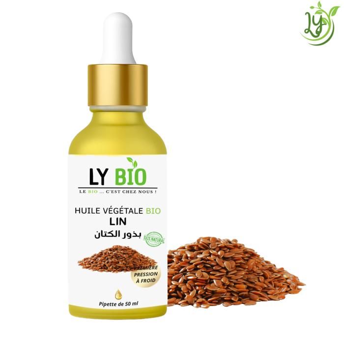 Huile - LYBIO - 50ML - Riche en oméga 3 - Soin cheveux et visage - Texture légère