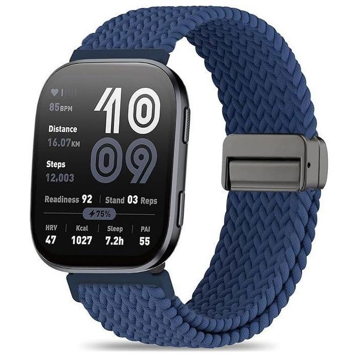 Bracelet de Montre 22mm - GENERIC - Magnétique - Nylon tressé - Compatible HUAWEI GT2 Pro GT3 GT4