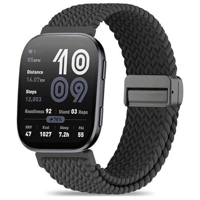Bracelet de Montre 22mm - GENERIC - Magnétique - Nylon Tressé - Compatible Amazfit et Samsung