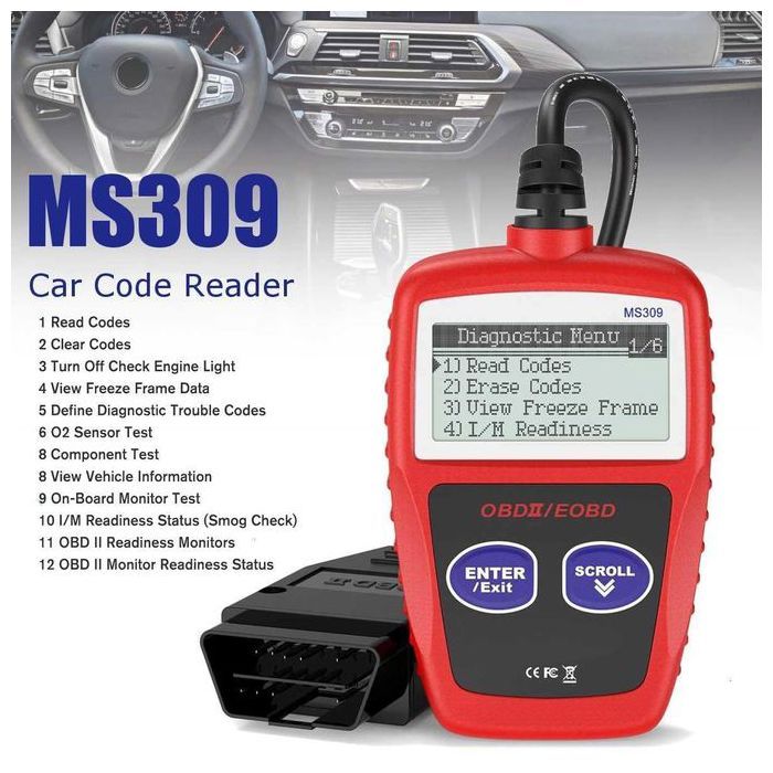 Scanner OBDII - GENERIC - MS309 - Multi-langues - Diagnostic moteur - Compact et puissant
