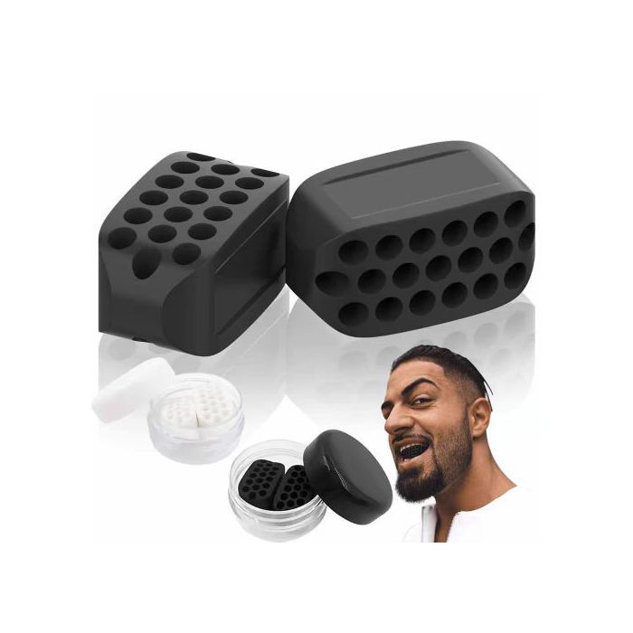 Boule d'entraînement de la mâchoire - GENERIC - 2pcs - Silicone de qualité alimentaire - Anti-âge - Hygiénique