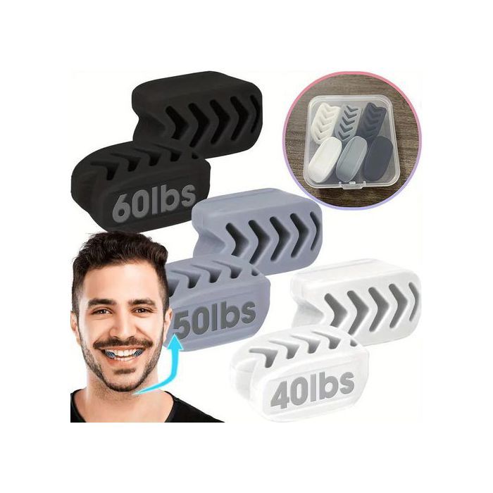 6pcs Jaw Exercise Set, 3 Resistance Levels, Jawline Exerciser, Jaw Trainer,Jaw For Men & Women