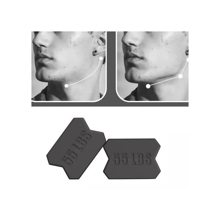 Boule d'entraînement de la mâchoire - GENERIC - 2pcs - Silicone de qualité alimentaire - Noir - Fitness