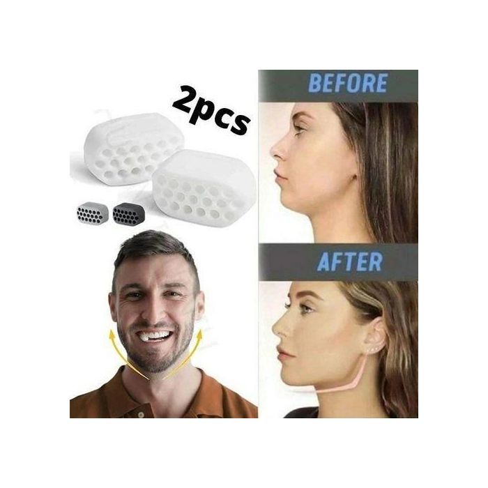 2 pièces JawLine exerciseur balle faciale mâchoire Muscle Toner entraînement Fitness Anti-âge;