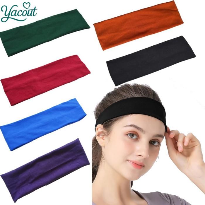 Bandeau fitness - Multicolore - Léger - Absorbant - Pour adultes